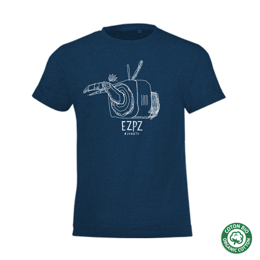 Tshirt Hommes bleu chiné EZPZ